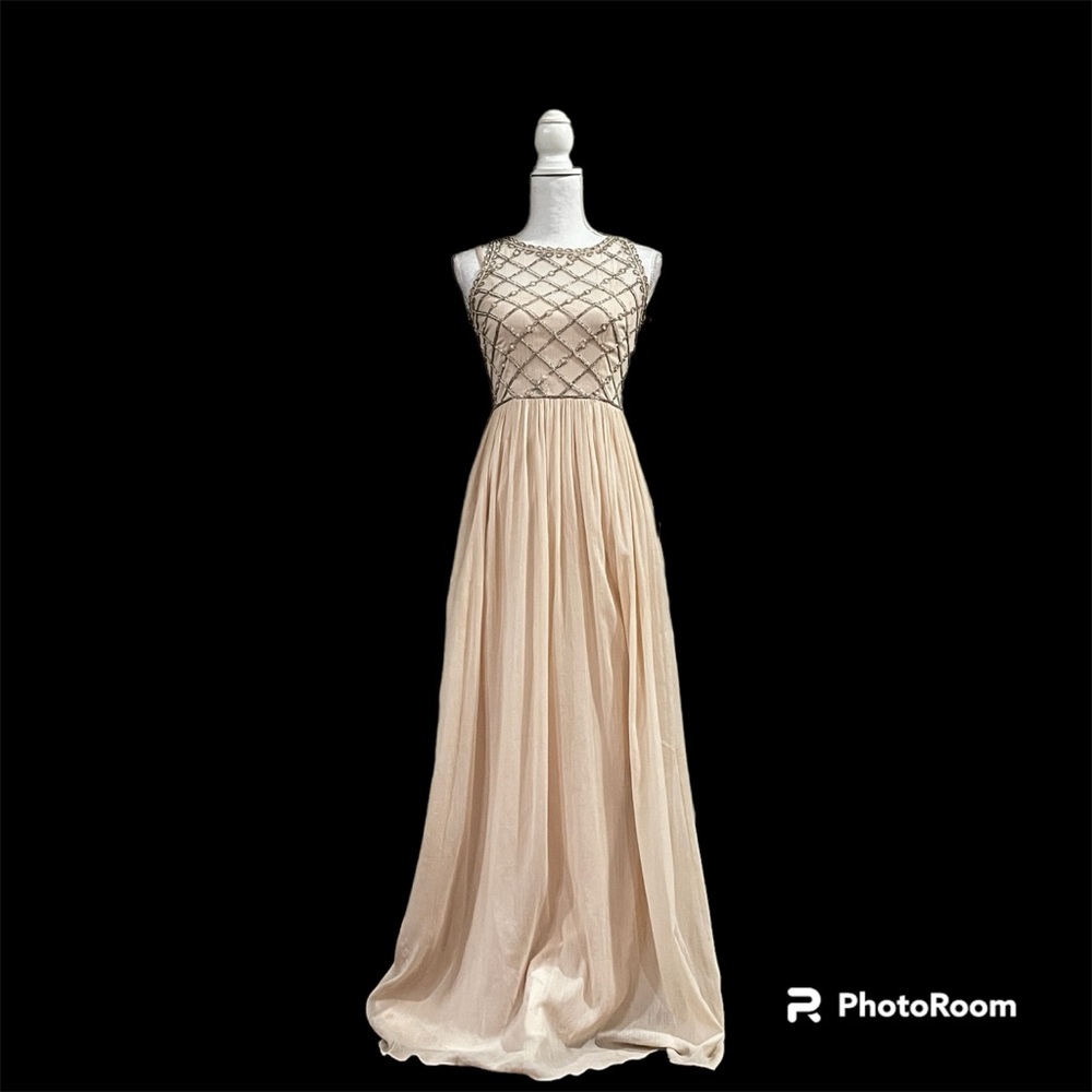 Elegant Boutique Champagne Pink Prom/Bridesmade/Wedding guest/Opera/Event dress